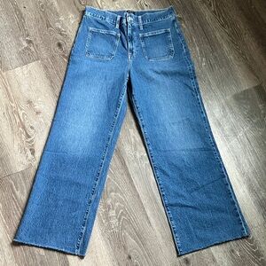 J.Crew Wide-leg patch-pocket full-length jean